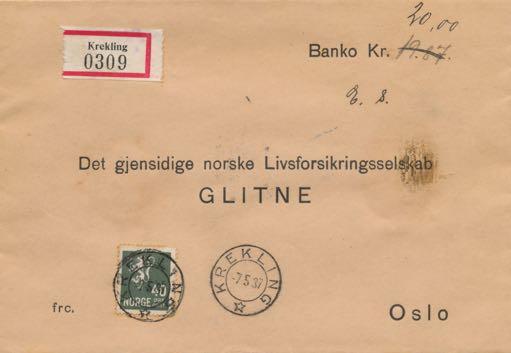 Men Krekling var stasjon på Kongsbergbanen, så poståpneri ble opprettet så tidlig som 1. juli 1883.