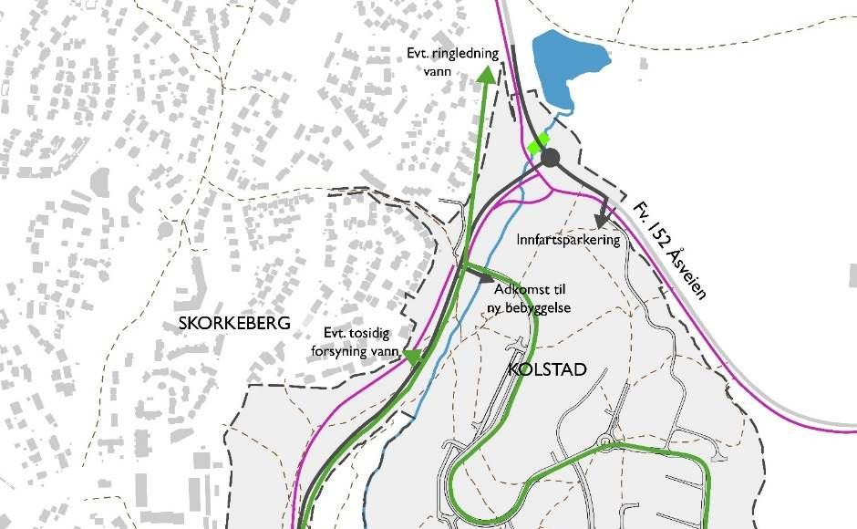 PLANFORSLAGET 54 Figur 5-19. Tilknytning til infrastruktur.