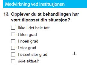 testet og validert) Dekker tre områder (indikatorer): miljøet