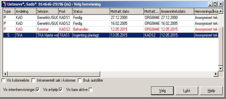 4. Merk aktuell henvisning Velg (Alt+V) 5. Klikk i boksene for elementene som ønskes kopiert, og klikk Velg (Alt+V) 3.9.