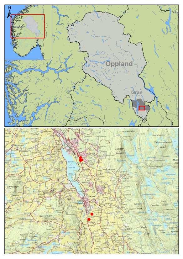 Figur 1: Oversiktskart (Kartgrunnlag: Statens kartverk.