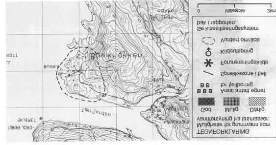 Berggrunnen i området består av glimmerskifer/glimmergneis og kalkspatmarmor. Glimmerskifer vurderes vanligvis som en dårlig vanngiver, mens gneisbergarter kan være gode vanngivere.