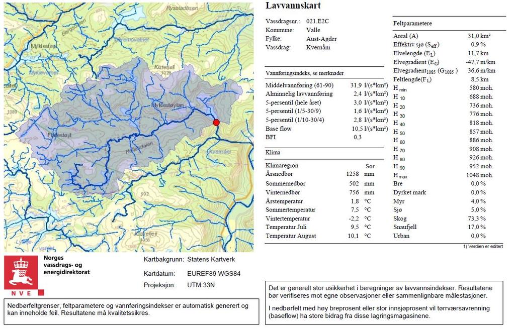 Bekkeinntak Vassbotn Bekkeinntak Kvernåni sør