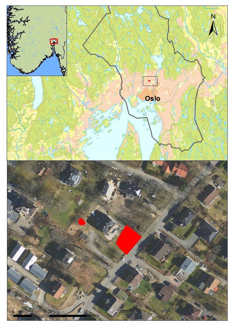 Figur 1: Oversiktskart. Id 180131 til venstre og id 180133 til høyre.