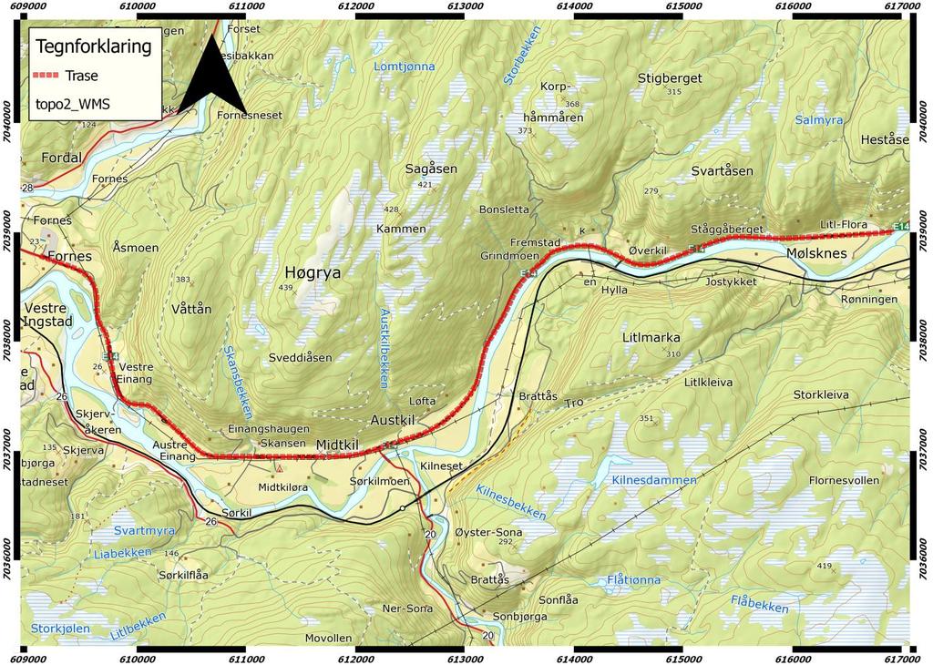 1,09 X 0,65 m. - viser bergets glatte, isskurede flate, hvorpå er innknakket en sterkt phallisk hestefigur i broncealderens skjematiske tegning.