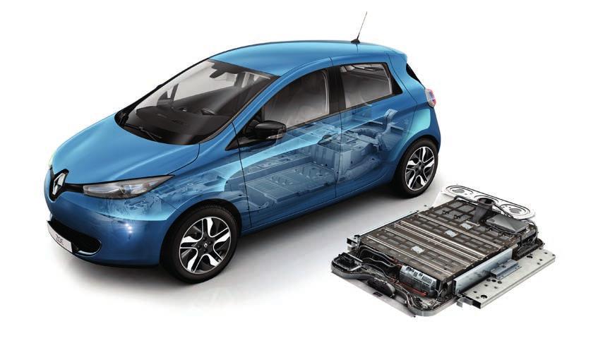 Ny R110-motor og Z.E. 40-batteri Litiumionbatteriet på 41 kwh, utviklet av Renault, bygger på innovativ teknologi som gir dobbelt så stor kapasitet med samme fysiske størrelse som før.