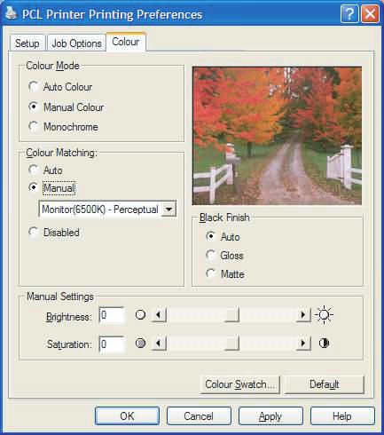 BRUK AV FARGEPRØVE Med funksjonen Fargeprøve kan du skrive ut fargekart som inneholder et utvalg med prøvefarger. Under hver prøvefarge er de tilhørende RGB-verdiene oppført.