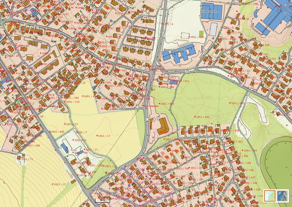 Omtrent 1:8 helning. Terrenget er tilnærmet flatt i lang strekning. Plantomta Omtrent 1:9 helning. Beregninger viser god sikkerhet. N Rev. Beskrivelse Dato Tegn. Kontr. Godkj.