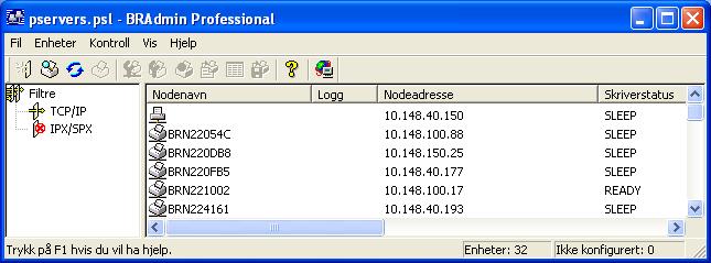 Nettverksutskrift fra Windows : Node-til-node-utskrift for NetBIOS Utskriftsserverkonfigurasjon for Windows 2000/XP, Windows Vista og Windows Server 2003 7 Konfigurasjon av utskriftsserver 7 For at