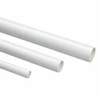 Glatte El-rør PVC NEMKO-godkjent Rigid plain conduits PVC Tomme glatte el-rør i PVC. For installasjons- og brukstemperaturer mellom -25 C og +60 C. Stivhetsklasse 750 N.