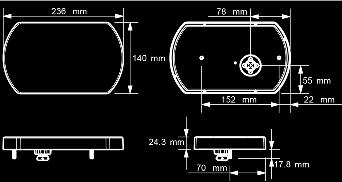 Baklykt LED 12V Bak Refleks 67 12V ü ü ü ü 5 polet