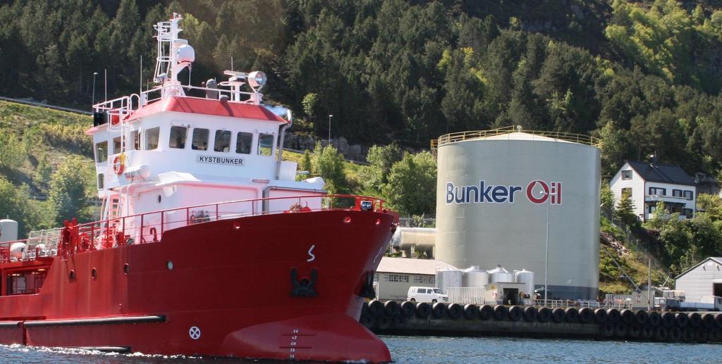 M/T Kystbunker Oil Tanker M/T Kystbunker sails along the Norwegian coast from Bergen to