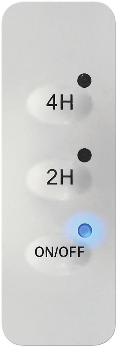 If the power is turned off, the towel dryer s mode returns to off and is started again by pressing the ON/ OFF button. DE Funktionen: 1.