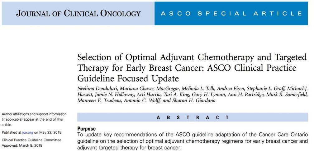 ASCO recommendation update adjuvant treatment Patients with early-stage HER2-negative breast cancer with pathologic invasive residual disease at surgery following standard anthracycline- and