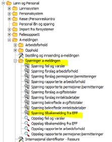 Spørringer A-meldingen Mange ulike spørringer som er nyttige under A-meldingen, som er nyttige ift. hva å som er innrapportert og i forbindelse med feilsøking.