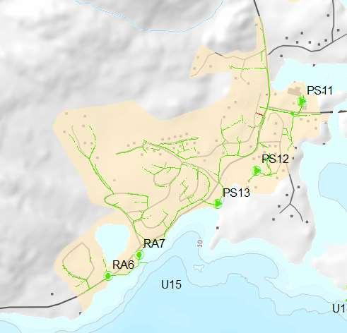 HOVUDPLAN AVLØP 2019-2029, UTKAST 50 6.8. Sundgot Figur 19 Reinsedistrikt Sundgot.