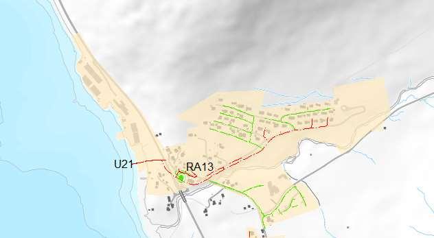 HOVUDPLAN AVLØP 2019-2029, UTKAST 56 6.14. Ytre Haddal Figur 25 Reinsedistikt Ytre Haddal.