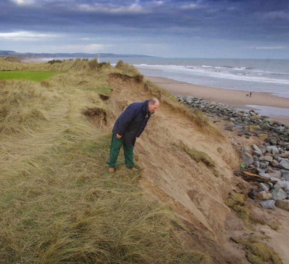 Eksempel fra Skottland Erosjon ved golfbaner Men: vannmangel et økende problem ved spanske golfbaner Varmere sesonger i Skandinavia = færre golfturister til Skottland?