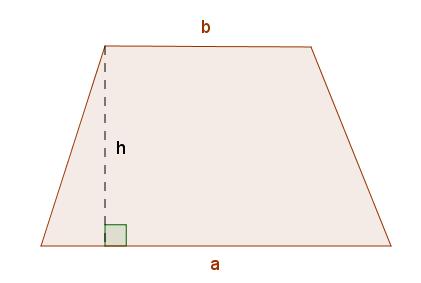 Oppgave 7 (5 poeng) Arealet av et trapes er gitt ved formelen a b A h. a) Regn ut arealet av et trapes der a 1, b 9 og h 4.