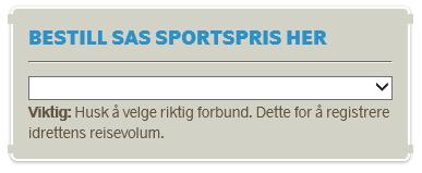 Sjekk gjerne ut SAS først på www.sas.no/sport Klikk på den blå knappen «BESTILL SAS SPORTSREISER» Velg deretter «Norges Golf-forbund» i nedtrekkmenyen.