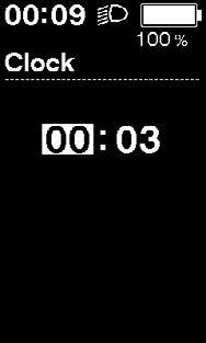 Clock (Klokke) Konfigurer klokkeinnstillingen. 1. Trykk på Assist-X eller Assist-Y for å stille inn timen. <SW-E6000> Trykk på Assist-X for å øke tallene.