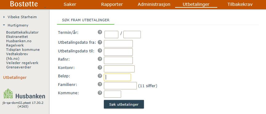 «Kommunebildet» I dette skjermbilde skal kommunen vedlikeholde opplysninger om kommunen. Det er viktig at alle opplysningene er korrekte til enhver tid.