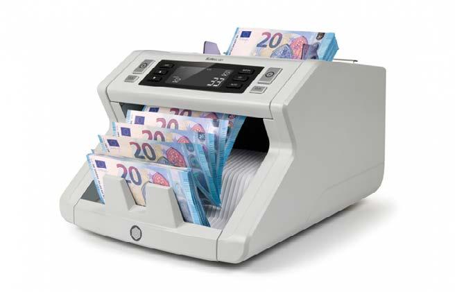 tellerunder Alarm ved mistenkelig seddel Nye og gamle sedler må telles separat SafeScan 1250 Myntteller