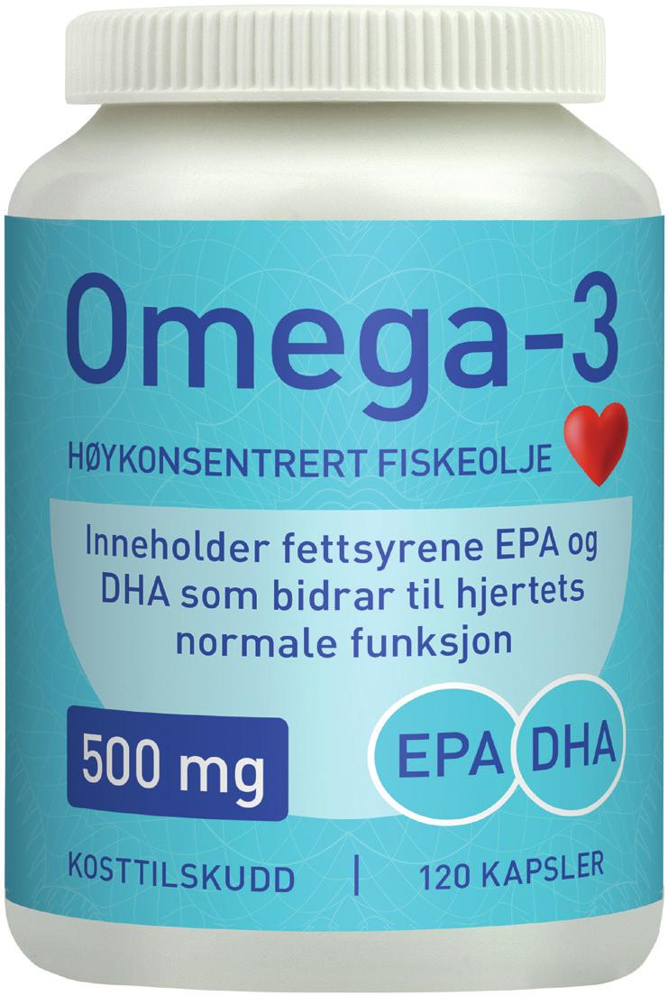 Aries Omega-3 HØYKONSENTRERT FISKEOLJE Inneholder fettsyrene EPA og DHA som bidrar til hjertets normale funksjon Aries Omega-3 er en høykonsentrert fiskeolje i triglyseridform.