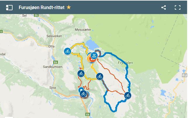 For løypebeskrivelse av øvrige Furusjøen Rundt-ritt, se; http://www.furusjoenrundt.