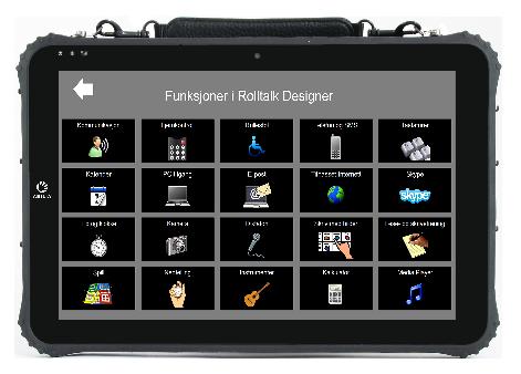 ROLLTALK ASK Rolltalk ASK er en talemaskin som er beregnet for personer med behov for en alternativ betjeningsløsning som for eksempel bryter, joystick, hodemus eller lignende.