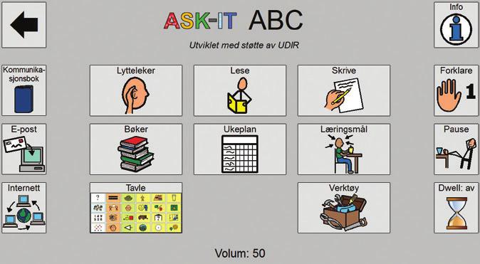 ASK TEMATAVLER ASK Tematavler med PCS-symboler gir barn tilgang til ord og bokstaver for å skape opp til 2 3 setninger knyttet til ulike tema.