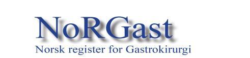 gastrokirurgi, kortform NoRGast. (Engelsk: Norwegian Register for Gastrointestinal Surgery (NoRGast)).