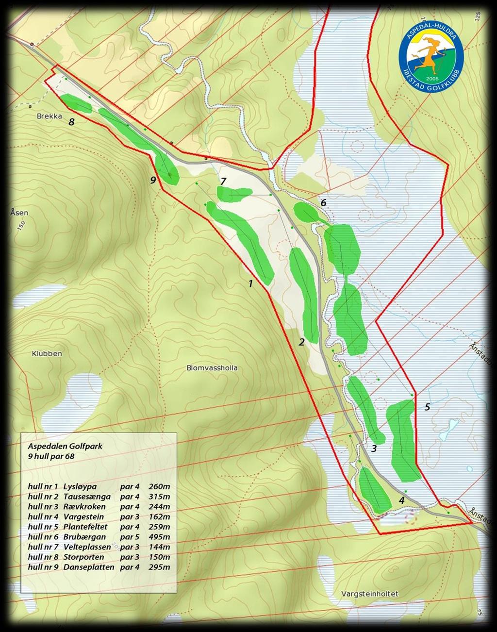 Gjennomført og gjensta ende arbeid pa Aspedalen golfpark: forberedelse: Arbeid på golfbanen startet allerede i mai 2005. planlegging av trasé, og tegninger av denne, ble utarbeidet.