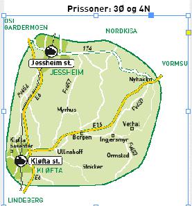bestillingslinjen kjører i området Jessheim stasjon, Ormstad, Myrhus, Ullinshoff, Stokker, Kløfta