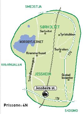 Tyristubben, Kremmerhuset, Sørholtet, Jessheim stasjon.