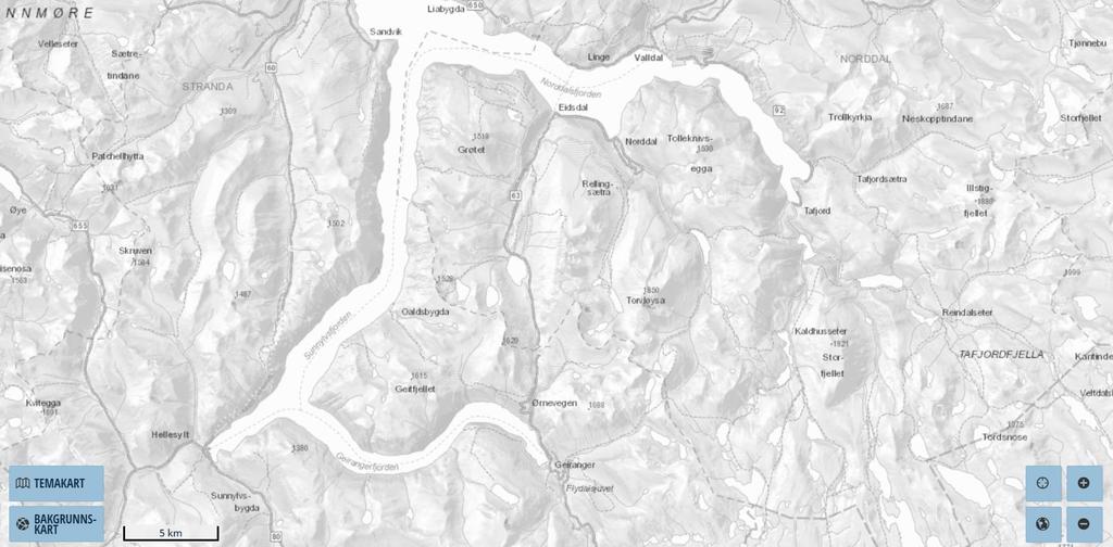 Figur V2-0-2 Tellelinjer som er benyttet i AIS-analysen for å identifisere fartøy som opererer i