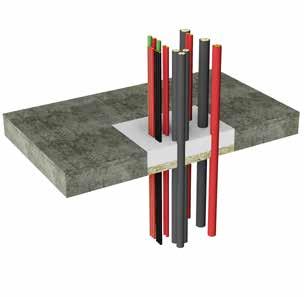 Betongdekke 150 mm Tabell: 5 Brannklasse E 120 / EI 120 Betongdekke 150 mm.