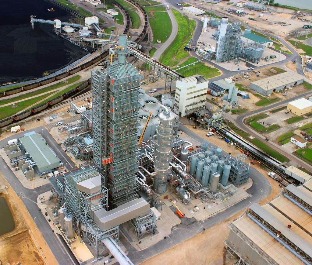 Petro Nova, Texas, 2016 1.6 millioner tonn CO 2 per år vil bli fjernet fra et kullkraftverk.
