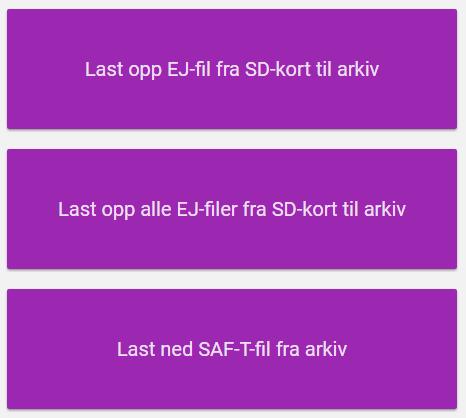 Konvertering av SAF-T filer til SAF-T XML. Konvertering og back up av de krypterte SAF-T filene som blir lagret på SD kortet hver gang man tar en Z rapport gjøres på følgende webside: https://saft.