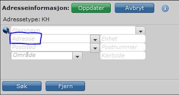 Adressetypen KH betyr «Kundens Hjemmeadresse» og er elevens hovedadresse. Skyssweb har et omfattende adresseregister og de fleste adresser i Nordland fylke er registrert i dette registeret.