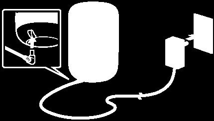 Koble til en strømkilde Bruk den medfølgende vekselstrømadapteren til å koble den trådløse høyttaleren til en strømkilde.