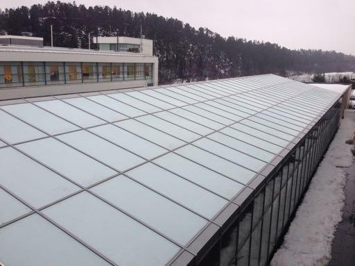 I Entra sitt prosjekt i Sandvika ble opprinnelig prosjektert trelags-glass i overlyset erstattet med Nordic Comfort Glazing U061 for å klare kravet til U-verdi 0,8 på hele glasstaket.