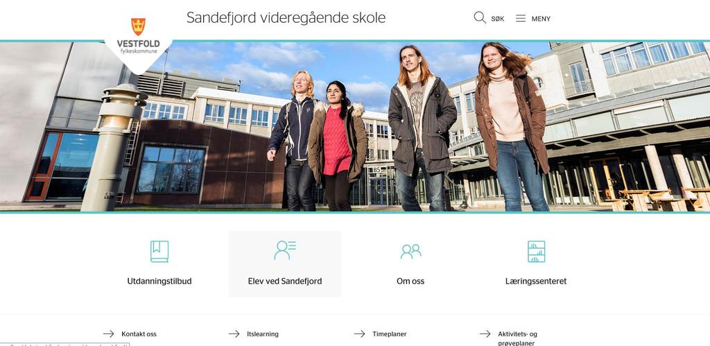 Følge med på skolens hjemmeside