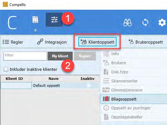 Klientoppsett Bli kjent med Klientoppsett En klient er en regnskapsenhet.