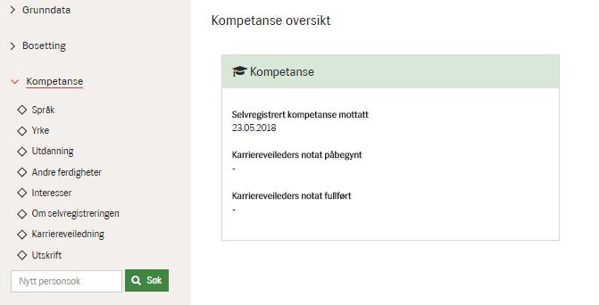 Språk Under Språk vil du kunne få mer detaljert informasjon om personens språkkompetanse.