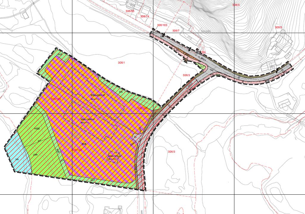 Tiltaket I området som man ønsker å komme med merknad til holder vi på med et reguleringsplanarbeid, ARNA. GNR 306/BNR 190 M. FL. KVAMSVEGEN, NÆRING, planid: 62220000.