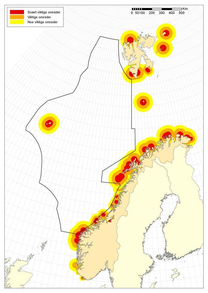 4.2.3 Fugl Norskehavet er viktig for flere av de store sjøfuglbestandene i nordøst-atlanteren og er helt eller delvis avhengig av havet for å skaffe næring.