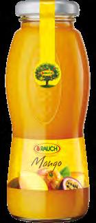 RAUCH MANGO Varenr 1670835 EPD-nr 2752327 24 flasker à 0,2 l per kartong Nydelig tropisk nektar med smak av mango og et hint av pasjonsfrukt RAUCH JUICE ANANAS Varenr 1670834 EPD-nr 2752319 24