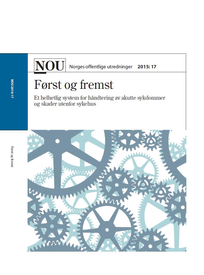 Akuttutvalgets mandat - 2013 Utvalget skal se på: Befolkningsperspektivet Skole, arbeidsplasser, idrett Andre etaters rolle Frivillig sektors rolle Den akuttmedisinske kjeden (somatikk, psykisk