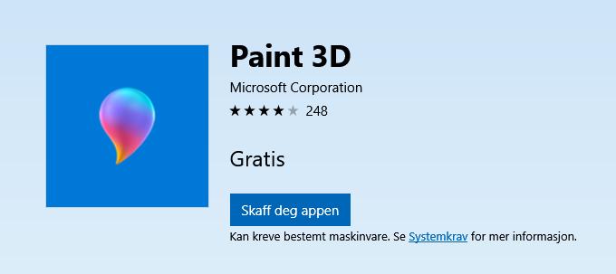 Microsoft Paint 3 D Paint har blitt fornyet med oppdatert utseende og funksjonalitet og en rekke nye pensler og verktøy 2D, eller lag modeller